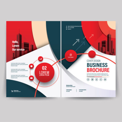 This image showcases professionally designed medical brochures focused on breast cancer