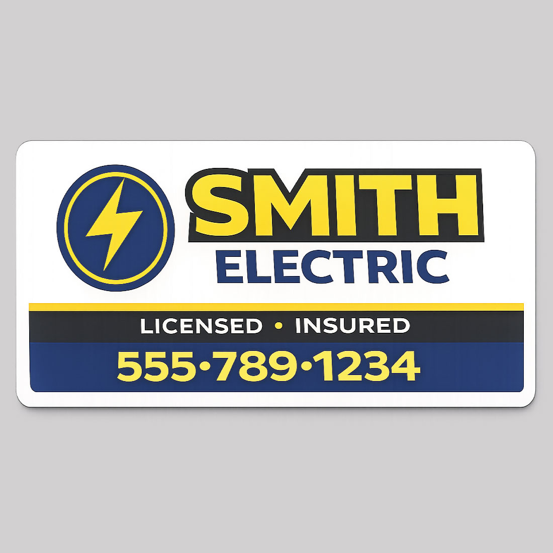 Professional car magnet for electricians and electrical service companies
Professional car magnet for electricians and electrical service companies