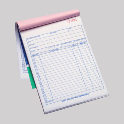 Multi-part carbonless form pad for business record keeping