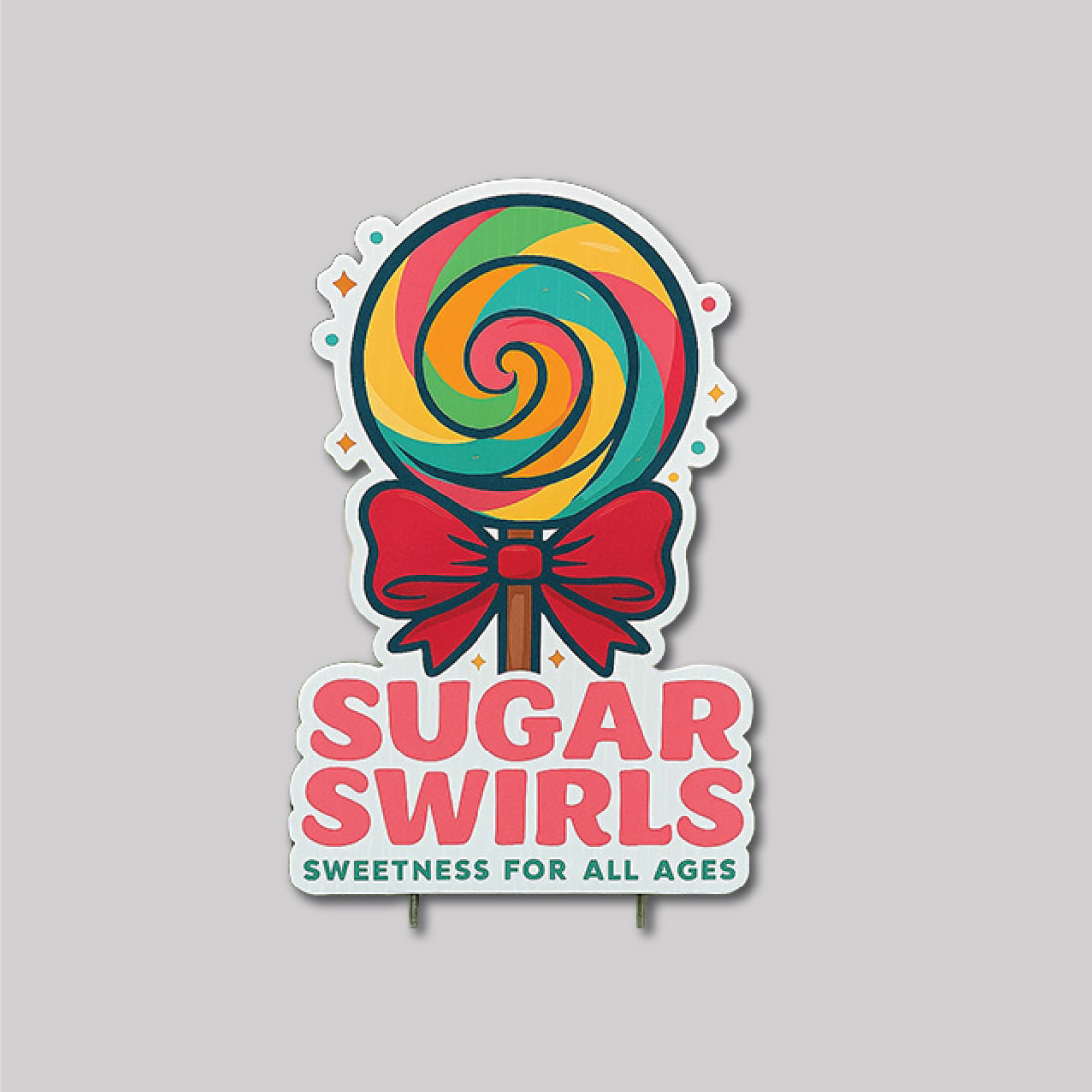 Bright corrugated plastic sign perfect for candy shops, bakeries, and dessert businesses.
Bright corrugated plastic sign perfect for candy shops, bakeries, and dessert businesses.