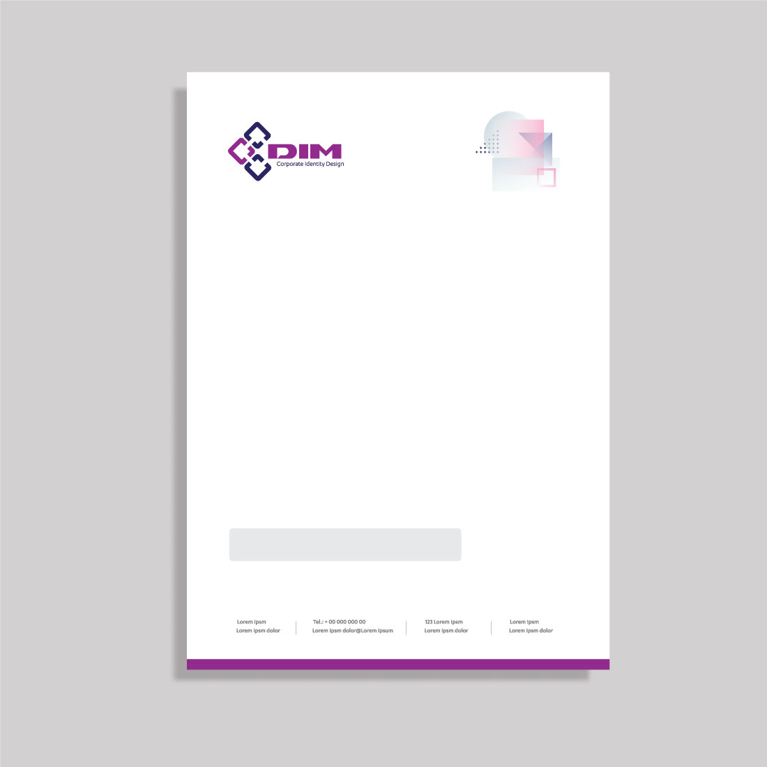 Custom corporate letterhead designed for professional business communication Custom corporate letterhead designed for professional business communication