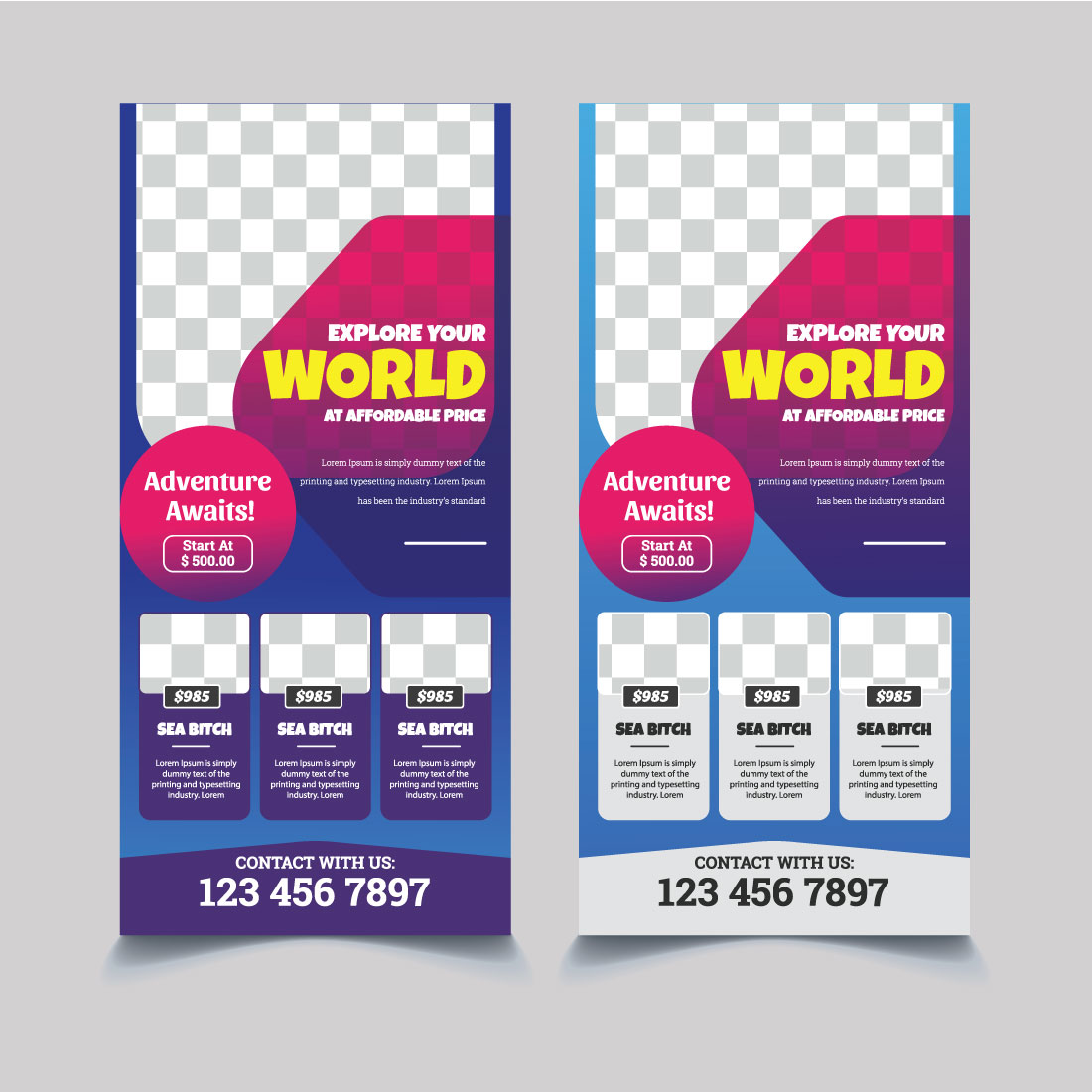 Eye-catching rack cards for retail stores and in-store promotions.
Eye-catching rack cards for retail stores and in-store promotions.