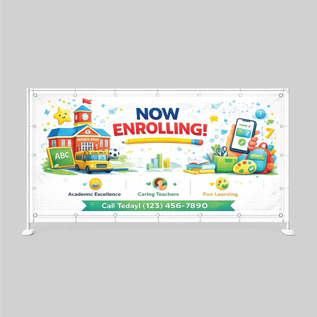 Bright and engaging banner for schools and learning centers.
Bright and engaging banner for schools and learning centers.