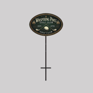 T-Bar Oval Yard Sign